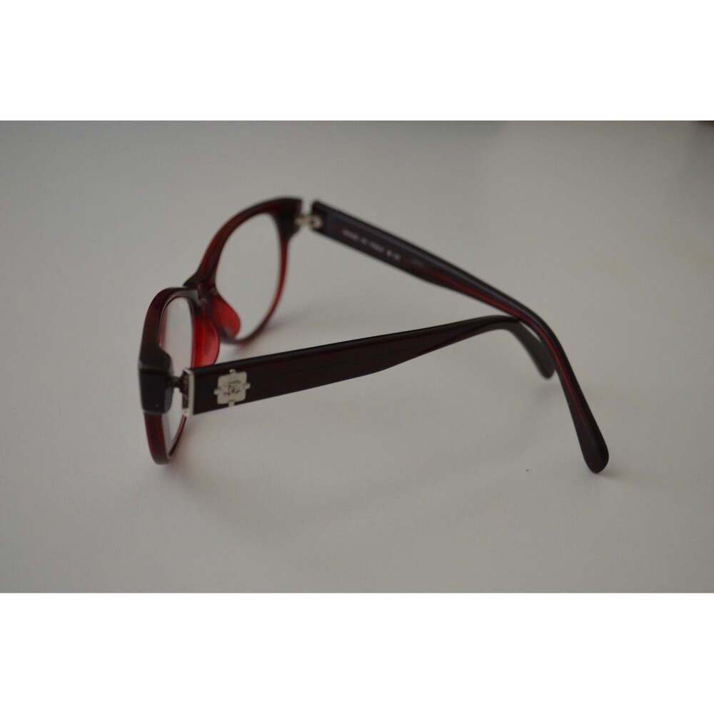 CHANEL 3243 c.539 Tweed Bordeaux Brown Red Eyeglasses Frames Italy 53-16-135 - Picture 3 of 15